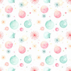 mint green, soft pink, coral, pale yellow, watercolor ornaments, christmas baubles, starburst, festive, whimsical, playful, pastel, gentle, holiday, christmas, winter, nursery, baby, kids room, soft color palette, delicate design, modern whimsical, seasonal decor, hanging ornaments, festive motifs, sparkly, shiny baubles, cheerful, light and airy, children's design, shower gift