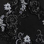 black and white, monochrome, floral, botanical, vintage, elegant, ornate, damask, roses, peonies, scrolls, flourishes, classical, timeless, gothic, romantic, sophisticated, luxury, decorative, nature-inspired, detailed, intricate, traditional, formal, victorian, dark academia, dramatic, high contrast, white flowers, ornamental leaves