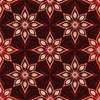 burgundy, deep red, cream, beige, abstract flowers, geometric pattern, star motifs, floral design, repeating pattern, ornamental, decorative, symmetrical, vintage style, elegant, sophisticated,, fabric panel, seamless repeat, botanical elements, intricate details