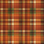 burnt orange, rust red, terracotta, deep red, cream, tan, olive green, sage green, plaid, tartan, checkered, traditional, rustic, vintage, farmhouse, autumn, fall, warm tones, earthy, heritage, country, woven look, classic, cozy, cabin, lodge, masculine, structured, geometric pattern