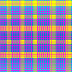 neon colors, bright pink, electric blue, lime green, yellow, magenta, cyan, gingham pattern, checkered design, plaid weave, geometric grid, intersecting lines, vibrant hues, high contrast, electric colors,, fabric panel, modern pattern, contemporary design, eye-catching