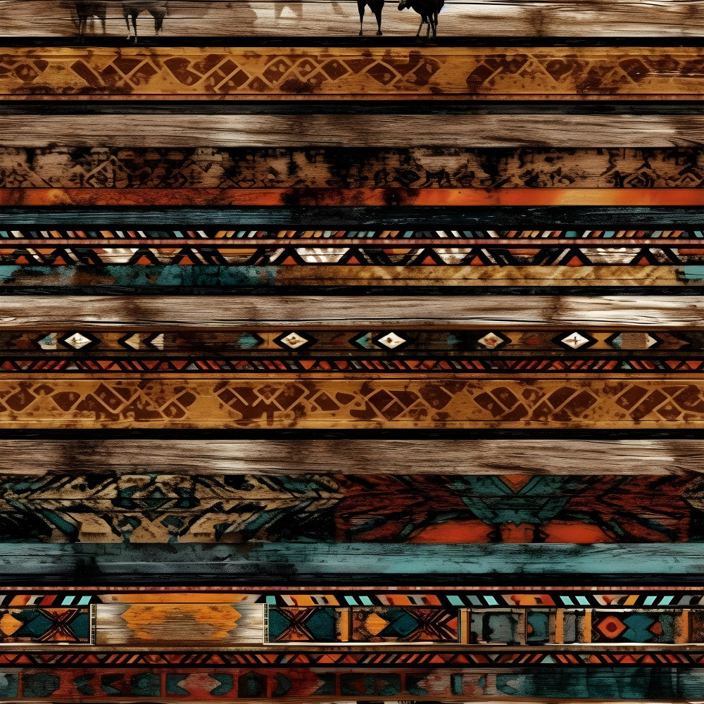 southwestern, tribal, geometric, native american, burnt orange, rust, teal, turquoise, cream, tan, brown, black, striped, diamond pattern, chevron, cultural, ethnic, bohemian, rustic, traditional, indigenous, aztec, navajo-inspired, animal motif, deer, lodge, cabin, earthy tones, boho, woven texture