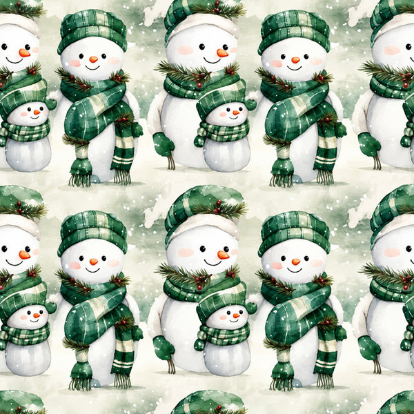 forest green, cream white, plaid, checkered, snowman, winter, christmas, holiday, festive, whimsical, cute, cheerful, child-friendly, playful, nursery, kids room, toddler, evergreen, snow, pine branches, carrot nose, scarf, beanie, hat, mittens, snowy, seasonal, joyful