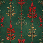 forest green, deep green, red, burgundy, gold, metallic gold, damask, floral, ornamental, vintage, traditional, elegant, botanical, leaves, flourishes, scrolls, decorative, christmas, holiday, festive, renaissance, victorian, classic, formal, jewel tones, luxury, intricate, tapestry-inspired