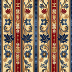 medieval, french pattern, burgundy, navy blue, cream, gold, floral motifs, ornate scrollwork, decorative stripes, gothic flowers, royal colors, vintage design,, fabric panel, elegant flourishes, botanical elements, regal aesthetic, intricate details, medieval art style, luxurious appearance
