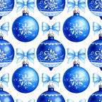 royal blue, cobalt blue, icy blue, light blue, snowflake, ornament, christmas, holiday, winter, festive, elegant, traditional, delicate, decorative, bow, ribbon, metallic accents, frost, seasonal, celebration, formal, sophisticated, hand-painted, watercolor style, classic, timeless, gift-worthy, nursery, children's room