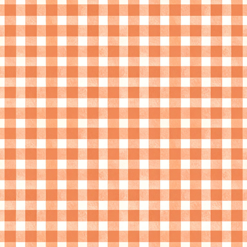 coral, peach, orange, white, gingham, checkered, check pattern, geometric, classic, traditional, retro, vintage, picnic, farmhouse, rustic, country, kitchen, cottage, home decor, table setting, spring, summer, casual, cheerful, bright, vibrant, timeless, checked fabric, two-tone, striped pattern