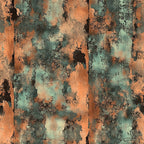 copper patina, turquoise green, rust orange, weathered metal, oxidized surface, distressed texture, vintage patina, corroded finish, metallic effect, aged copper, verdigris, industrial texture, grunge pattern, abstract design,, fabric panel, western theme, rustic finish, mottled surface, textured background