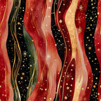 crimson red, deep red, black, gold, cream, champagne, forest green, metallic gold accents, wavy stripes, abstract waves, snowflakes, stars, sparkles, glitter effect, holiday, christmas, winter, elegant, luxurious, festive, formal, sophisticated, celestial, shimmering, metallic details, gold embellishments, flowing lines, modern elegant, holiday decor, special occasion