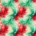 watercolor, christmas swirls, red, green, emerald, coral, flowing pattern, abstract swirls, holiday fabric,, seamless repeat, fluid design, festive colors, watercolor effect, organic curves, christmas themed, cotton fabric, decorative swirls, holiday crafting