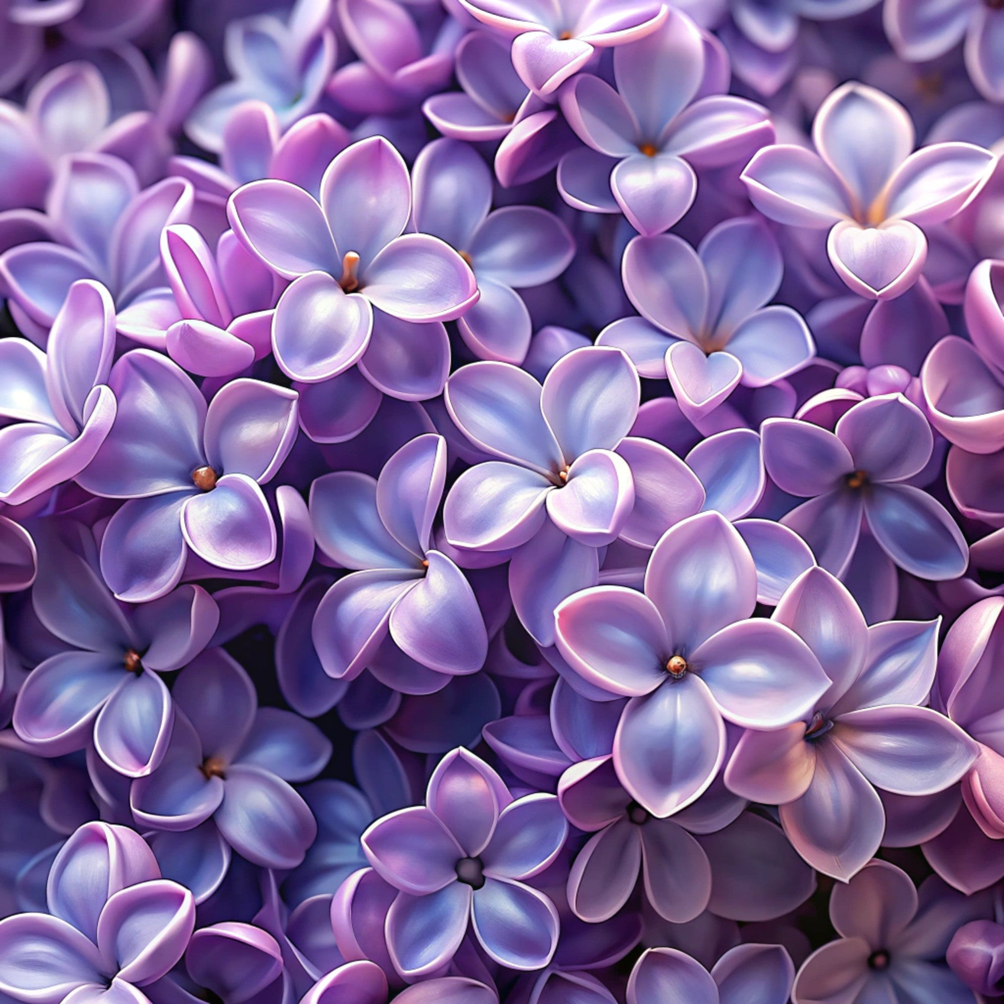 purple flowers, lilac blossoms, lavender petals, realistic floral, botanical pattern, spring flowers, delicate petals, clustered blooms, nature motif,, fabric panel, soft purple, periwinkle blue, photorealistic style, floral design, garden flowers, blooming pattern, textile print, crafting fabric, sewing material