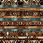 turquoise, rust orange, cream, brown, tan, black, southwestern, geometric, striped, tribal, native american, aztec, animal, bull skulls, feathers, arrows, chevron, diamond pattern, rustic, bohemian, farmhouse, western, ranch, desert, earthy, vintage, distressed wood, boho, ethnic, cultural