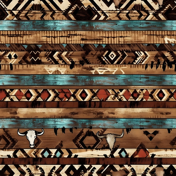 turquoise, rust orange, cream, brown, tan, black, southwestern, geometric, striped, tribal, native american, aztec, animal, bull skulls, feathers, arrows, chevron, diamond pattern, rustic, bohemian, farmhouse, western, ranch, desert, earthy, vintage, distressed wood, boho, ethnic, cultural