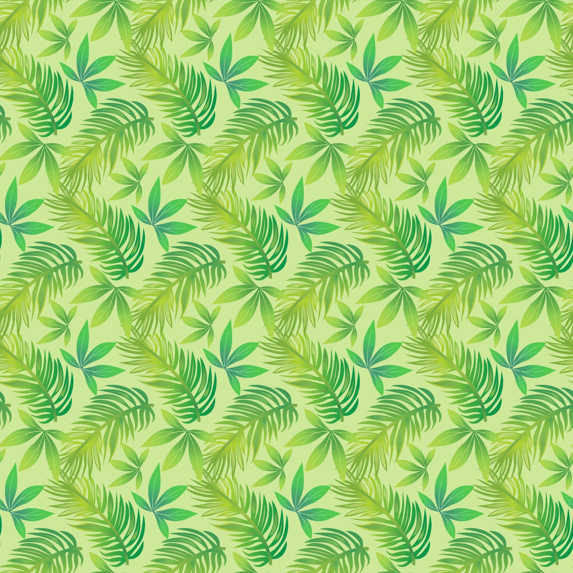 lime green, light green, emerald green, tropical leaves, palm fronds, botanical pattern, repeating design, summer vibes, beach theme, tropical paradise,, fabric panel, lush foliage, nature motif, seamless pattern, vibrant greens, tropical decor, jungle leaves, resort style, fresh summery
