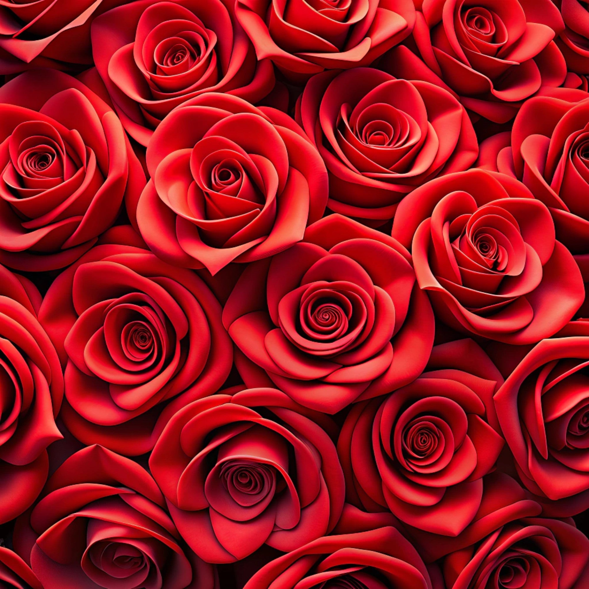 red roses, crimson, deep red, burgundy, realistic flowers, rose pattern, floral design, botanical motif,, fabric panel, romantic theme, layered petals, dense arrangement, vibrant colors, nature inspired, blooming roses, flower clusters, textured appearance, valentine's theme, elegant florals