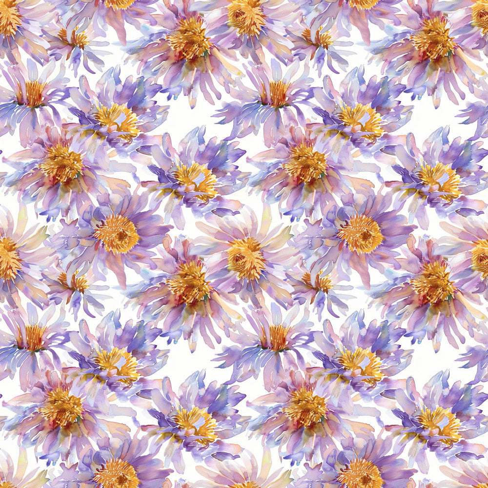 lavender, purple, gold, golden yellow, soft pink, blush, watercolor, floral, daisy, flower, nature, botanical, spring, summer, elegant, whimsical, romantic, artistic, hand-painted, garden, delicate, pastel, dreamy, soft, gentle, feminine, cottage core, wildflower, painted petals