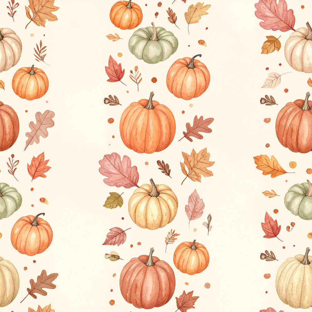 autumn, fall, pumpkin, pumpkins, harvest, thanksgiving, halloween, orange pumpkin, cream pumpkin, pale green pumpkin, leaves, fall leaves, oak leaves, autumn leaves, maple leaves, rose pink, dusty rose, burnt orange, sage green, cream, beige, tan, rustic, farmhouse, whimsical, nature, seasonal, autumn harvest, fall harvest, botanical