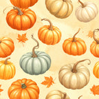 pumpkin orange, cream, beige, tan, sage green, autumn, fall, halloween, thanksgiving, pumpkins, gourds, squash, maple leaves, harvest, seasonal, nature, botanical, rustic, farmhouse, whimsical, cottage core, thanksgiving theme, fall decor, children's, kids room, nursery, playroom, baby shower, toddler, cozy