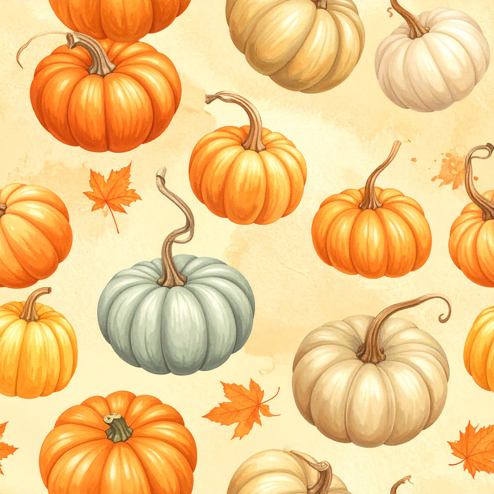 pumpkin orange, cream, beige, tan, sage green, autumn, fall, halloween, thanksgiving, pumpkins, gourds, squash, maple leaves, harvest, seasonal, nature, botanical, rustic, farmhouse, whimsical, cottage core, thanksgiving theme, fall decor, children's, kids room, nursery, playroom, baby shower, toddler, cozy