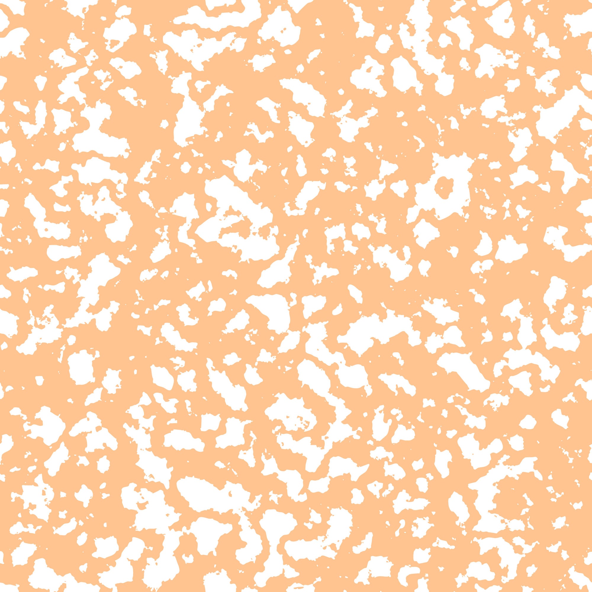 peach, orange, white, grunge pattern, distressed texture, abstract design, speckled, splatters, vintage style, weathered look,, fabric panel, craft material, textured background, artistic pattern, mottled surface, irregular spots, contemporary design