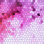 pink, magenta, fuchsia, lavender, burgundy, maroon, mosaic pattern, stained glass, geometric shapes, polygonal design, irregular cells, honeycomb texture, gradient effect, ombre shading,, fabric panel, love theme, romantic colors, modern art style, contemporary design