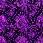 neon pink, magenta, purple, violet, hot pink, black background, abstract, geometric, modern, psychedelic, bold, vibrant, contemporary, stained glass, mosaic, intricate line work, energy, edgy, artistic, futuristic, neon glow, high contrast, statement pattern, playroom, kids room, teen room, gamer aesthetic, rave inspired