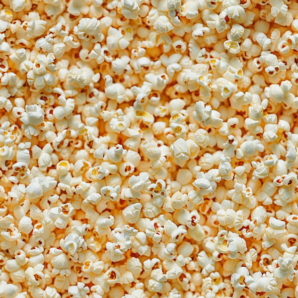 popcorn pattern, white, cream, golden yellow, orange, food fabric, snack design,, fabric panel, junk food theme, realistic texture, scattered design, movie theater, entertainment motif, culinary print, corn kernels, buttery tones, all-over print, novelty fabric, food lover