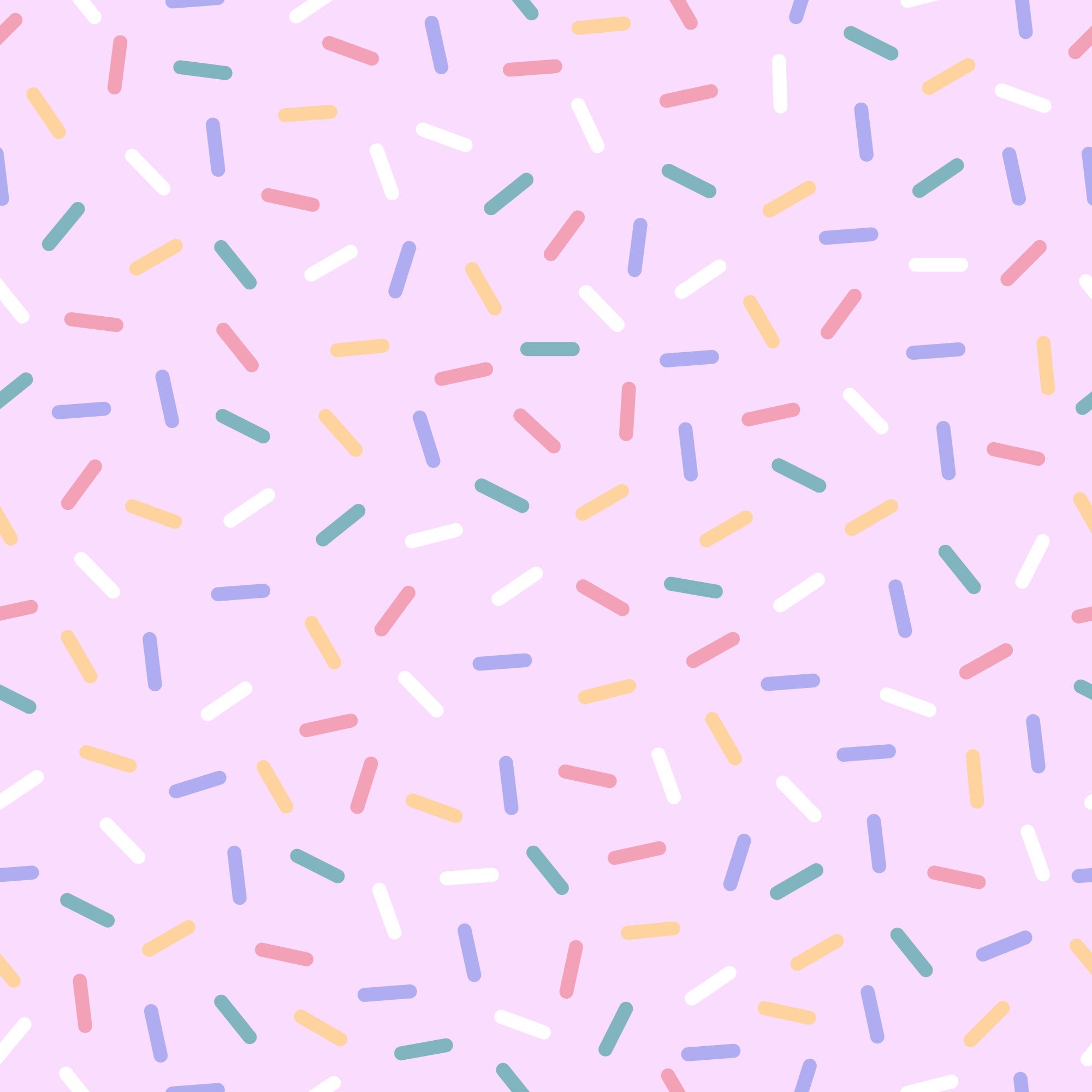 rainbow sprinkles, multicolored confetti, pink background, pastel colors, yellow sprinkles, blue sprinkles, green sprinkles, coral sprinkles, white sprinkles, scattered pattern, random placement,, fabric panel, sweet treats, bakery theme, celebration design, cheerful mood, playful pattern, dessert inspired, candy colors