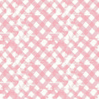 pink, white, gingham, checkered, diagonal pattern, vintage style, distressed texture, weathered look,, fabric panel, soft pink, pastel, shabby chic, worn appearance, geometric design, crafting material, sewing fabric, nostalgic mood