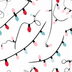christmas lights, holiday lights, festive lights, string lights, light bulbs, pink lights, red lights, blue lights, turquoise lights, pastel pink, bright red, light blue, whimsical, vintage christmas, retro holiday, mid-century modern, playroom, kids room, nursery, holiday decor, christmas theme, festive pattern, decorative lights, glowing bulbs, holiday season, winter themed, nostalgic design