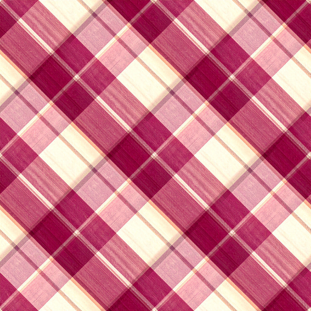 burgundy, wine red, mauve, blush pink, cream, ivory, plaid, tartan, checked, geometric, diagonal stripes, traditional, classic, elegant, sophisticated, modern, contemporary, textured, woven effect, coordinate fabric, home decor, sewing projects, coordinating prints, coordinate collection, structured pattern, symmetrical design, formal, refined