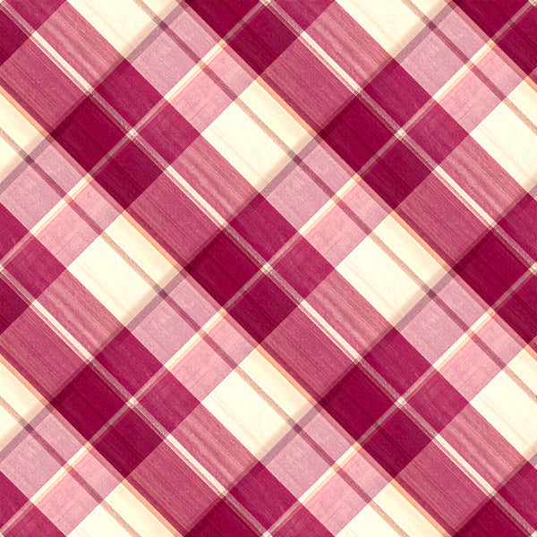 burgundy, wine red, mauve, blush pink, cream, ivory, plaid, tartan, checked, geometric, diagonal stripes, traditional, classic, elegant, sophisticated, modern, contemporary, textured, woven effect, coordinate fabric, home decor, sewing projects, coordinating prints, coordinate collection, structured pattern, symmetrical design, formal, refined