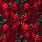 crimson red, deep burgundy, forest green, dark green, gold accents, holiday, christmas, festive, bows, ribbons, holly leaves, berries, elegant, traditional, luxurious, wintery, seasonal, decorative bows, red and green, metallic gold trim, classic holiday, winter celebration, formal, sophisticated, ornamental, festive decoration, holiday spirit, christmas décor, rich jewel tones