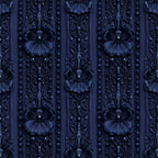 navy blue, midnight blue, indigo, dark blue, floral, botanical, ornamental, damask, vintage, elegant, luxurious, traditional, classical, decorative, ornate, flowers, petals, relief texture, embossed, formal, sophisticated, timeless, romantic, victorian, regal, upholstery-inspired, home decor, interior design, premium, detailed