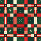 forest green, red, cream, white, snowflakes, geometric, striped, plaid, checkered, holiday, christmas, winter, celestial, stars, traditional, festive, seasonal, modern, elegant, rustic, diamonds, decorative elements, home decor, cozy, maple leaves, canadian, red and white stripes, dark green, light cream, patterned