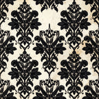 cream and black, damask, floral, ornate, vintage, elegant, traditional, baroque, gothic, botanical, symmetrical, decorative, formal, classic, luxe, sophisticated, ornamental, scrollwork, leaves, flowers, dark and light, high contrast, timeless, victorian, damask pattern, black on cream, intricate design, renaissance