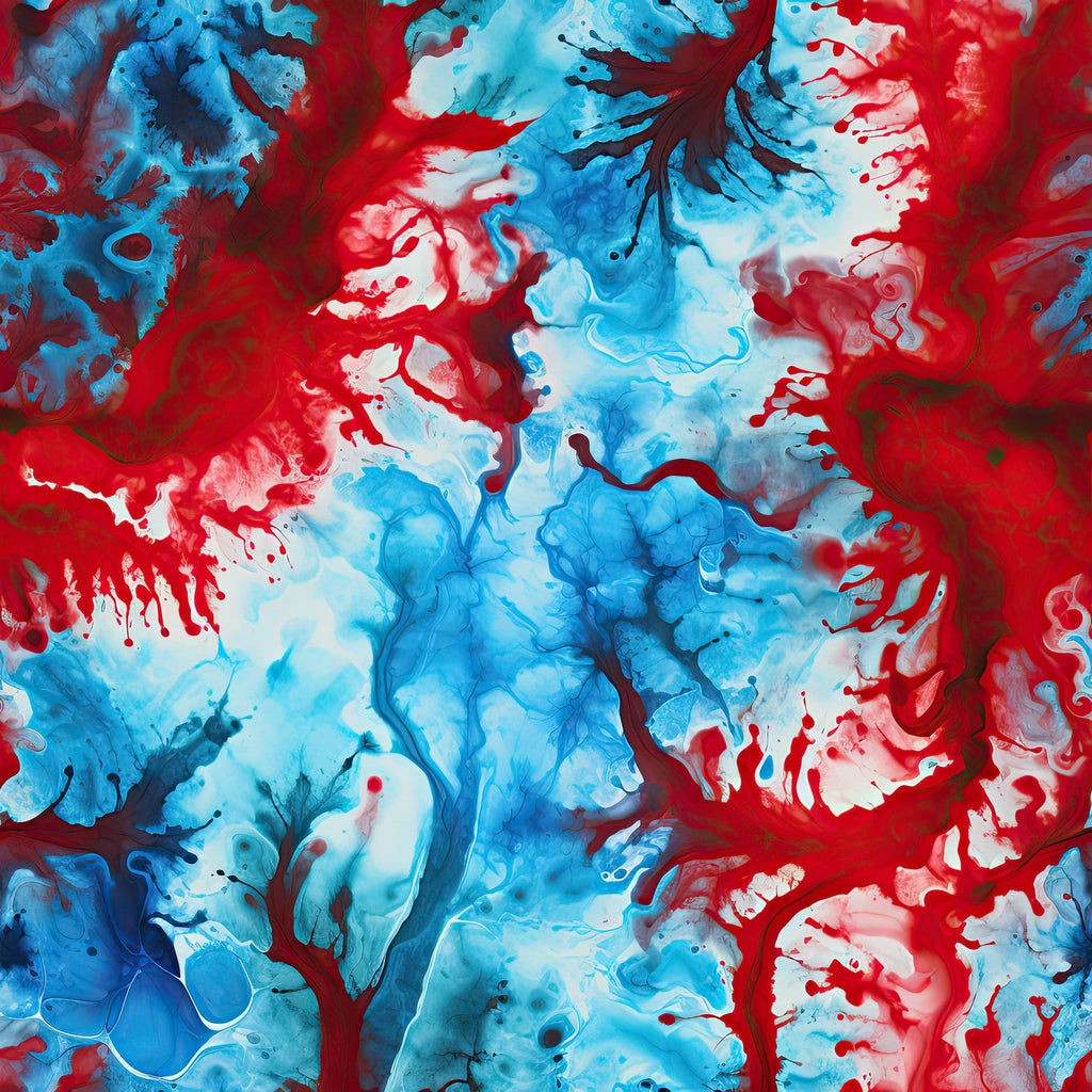 patriotic, tie-dye, red, white, blue, swirled pattern, marbled effect, flowing design, abstract, vibrant colors,, fabric panel, americana theme, fluid patterns, color bleeding, organic swirls, dynamic movement, textile art