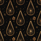 gold, black, metallic gold, champagne, celestial, star, geometric, ornament, holiday, christmas, elegant, luxe, sophisticated, festive, winter, art deco, decorative, shine, sparkle, star pattern, teardrop, lantern, ornamental, formal, upscale, glamorous, evening, new year's, special occasion