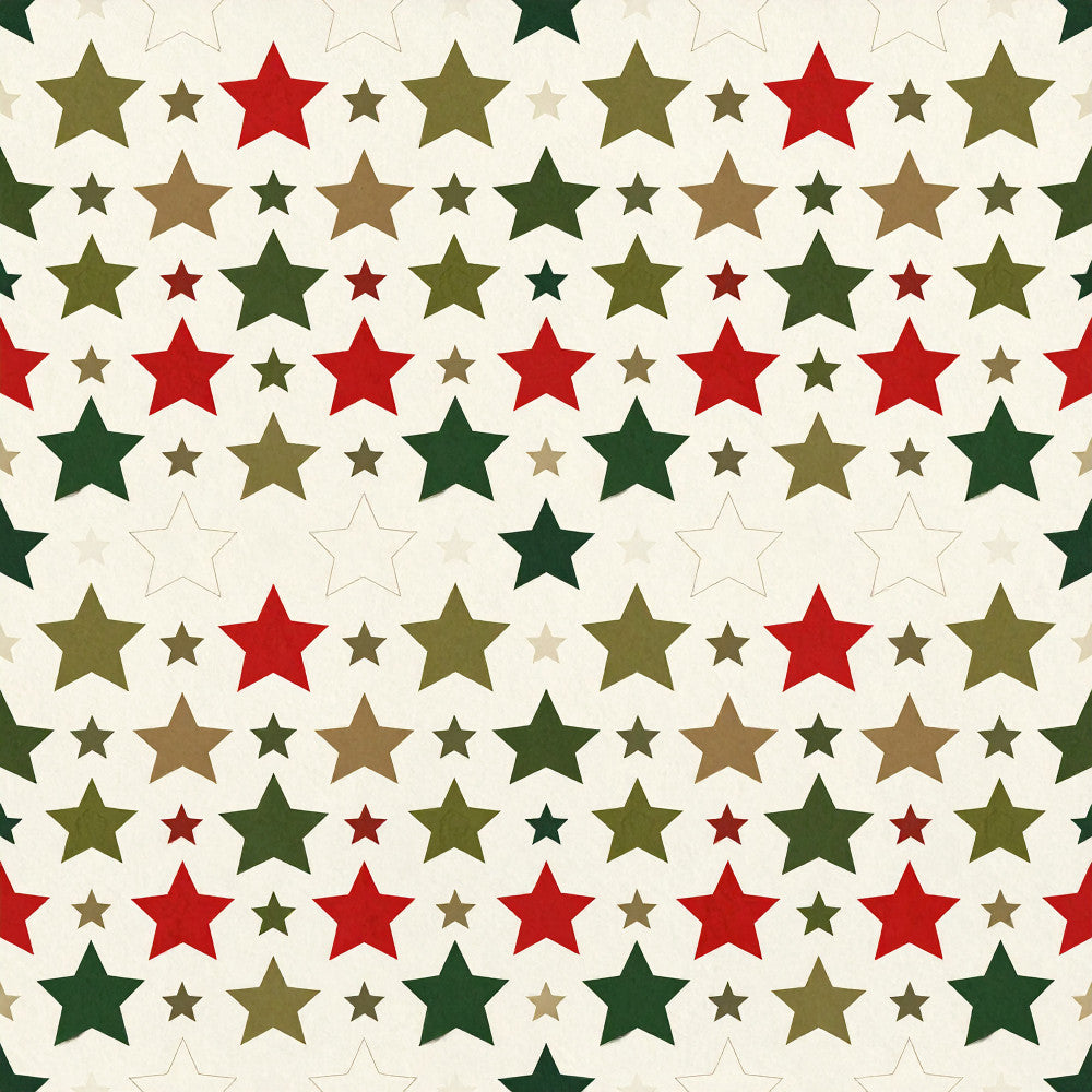 red stars, forest green, olive green, tan, cream, beige, star pattern, geometric, patriotic, christmas, holiday, festive, traditional, classic, vintage, nursery, kids room, playroom, baby, children, celestial, americana, multi-color, seasonal, winter, decorative stars, festive theme