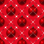 bright red, crimson, deep red, christmas, holiday, festive, geometric, diamond pattern, quilted, ornaments, baubles, balls, elegant, sophisticated, modern, traditional, seasonal, decorative, home decor, gift fabric, special occasion, celebration, luxury, premium, shiny, metallic accents, classic christmas, red and white, winter, formal