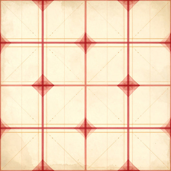 cream, red, coral red, vintage, geometric, grid pattern, quilted, patchwork, traditional, farmhouse, retro, cottage core, classic, calming, neutral with accent, dimensional, textured, modern vintage, home decor, heirloom, nostalgic, timeless, symmetrical, structured pattern, country style, timeless design, red and cream