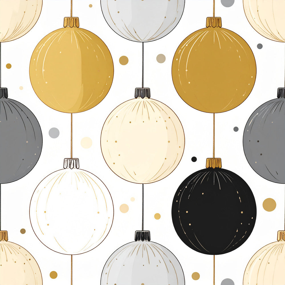 gold ornaments, cream ornaments, black ornaments, silver ornaments, gray ornaments, champagne, metallic accents, christmas, holiday, baubles, spheres, elegant, festive, modern, whimsical, sophisticated, gold metallic, neutral tones, winter, celebration, decorative balls, luxury style, party theme, new year's, formal occasion, neutral palette, shimmering details, classic holiday