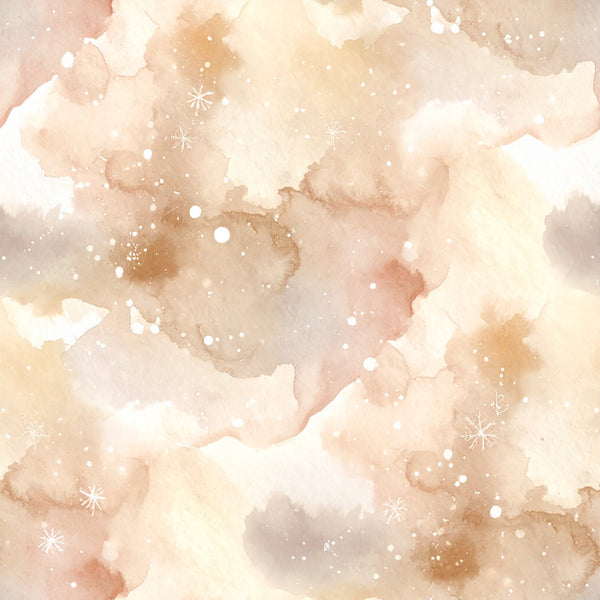 cream, beige, taupe, dusty rose, blush pink, warm neutral, watercolor, abstract, snowflakes, snow, winter, holiday, christmas, celestial, dreamy, whimsical, soft, elegant, modern, romantic, nursery, baby room, kids room, baby shower, delicate, ethereal, gentle, peaceful, cozy, festive