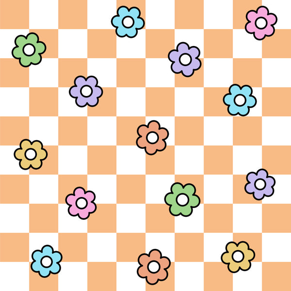 colorful flowers, pastel colors, soft pastels, light blue, pink, purple, green, yellow, coral, cheerful, whimsical, playful, floral pattern, flower motifs, spring, summer, nursery, kids room, playroom, baby, children, cute, fun, bright, multi-colored, modern, sweet, gentle, daisy flowers, retro