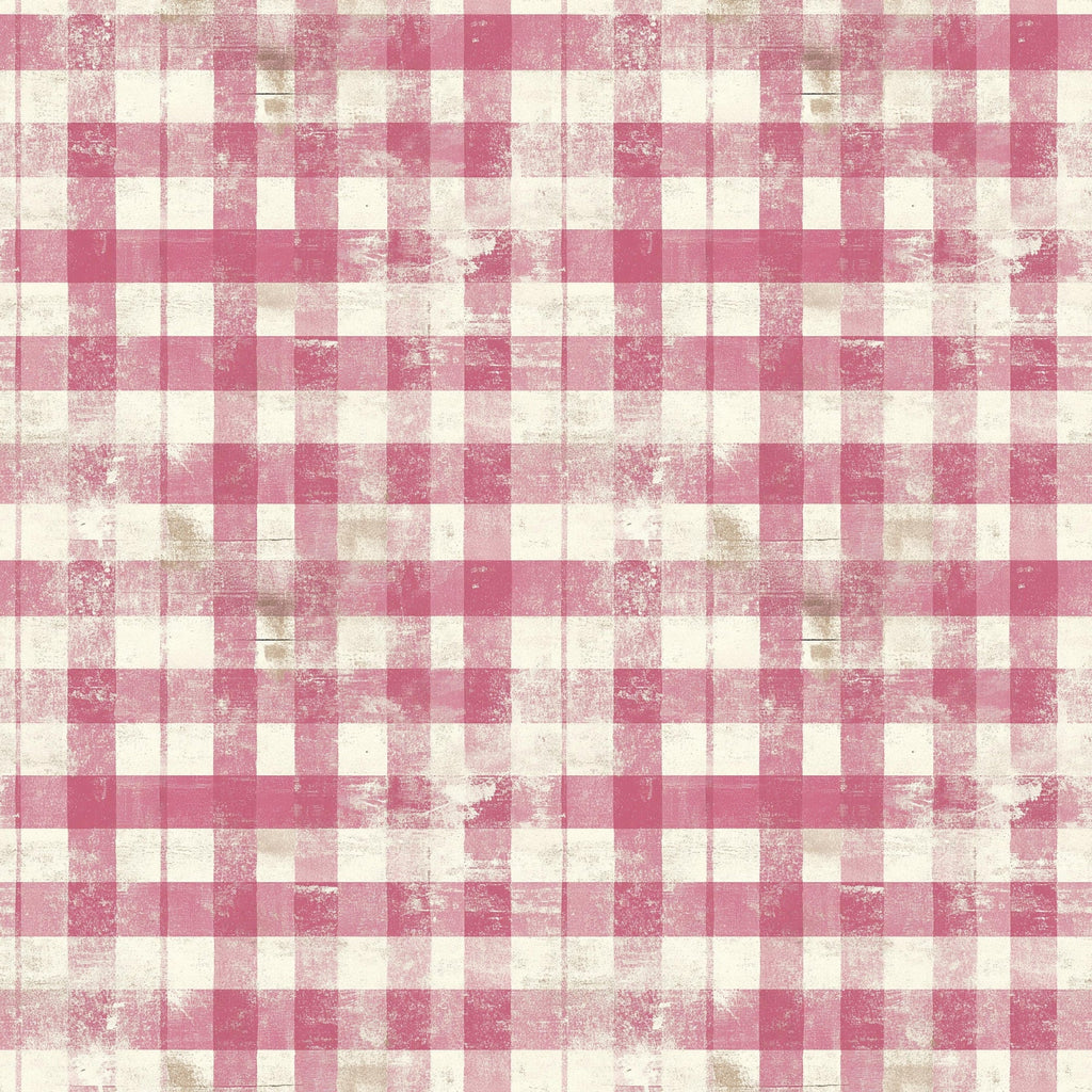 vintage pink, dusty rose, cream, ivory, distressed gingham, checkered pattern, weathered texture, shabby chic, faded plaid,, fabric panel, rustic style, worn appearance, soft pink tones, cottage core, antique finish, textile design, crafting material, patchwork suitable