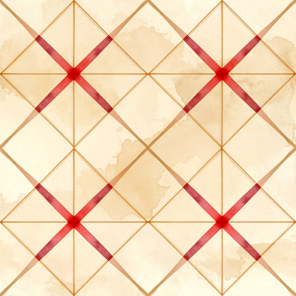 cream, beige, tan, burgundy red, wine red, deep red, geometric, diamond pattern, quilted, traditional, vintage, classic, neutral, earthy tones, farmhouse, heritage, patchwork, quilt inspired, home decor, bed, bedroom, adult, sophisticated, timeless, structured, symmetrical, retro, nostalgic, americana, heirloom quality