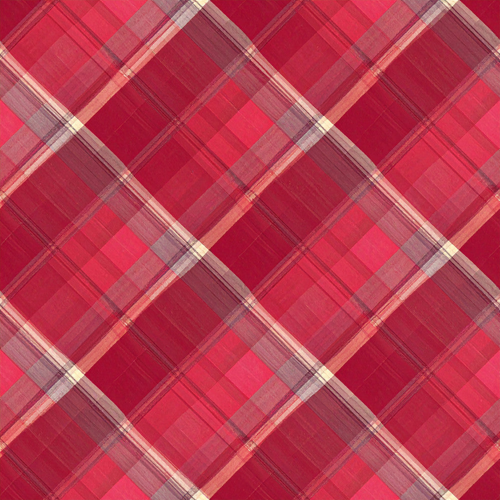 hot pink, deep red, burgundy, wine red, coral pink, plaid, geometric, tartan, checkered, modern, elegant, contemporary, sophisticated, diamond pattern, diagonal plaid, quilted look, textured, home decor, valentines day, romantic, bold colors, vibrant, rich tones, neutral accents, cozy style, traditional plaid