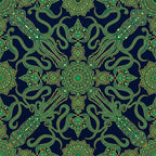 navy blue, forest green, gold, emerald green, ornate, paisley, mandala, geometric, medallion, intricate, bohemian, elegant, traditional, luxurious, ornamental, damask, star motifs, diamond patterns, scrollwork, curving vines, middle eastern, indian inspired, exotic, sophisticated, jewel tones, metallic gold accents, celestial, decorative, ornamental designs