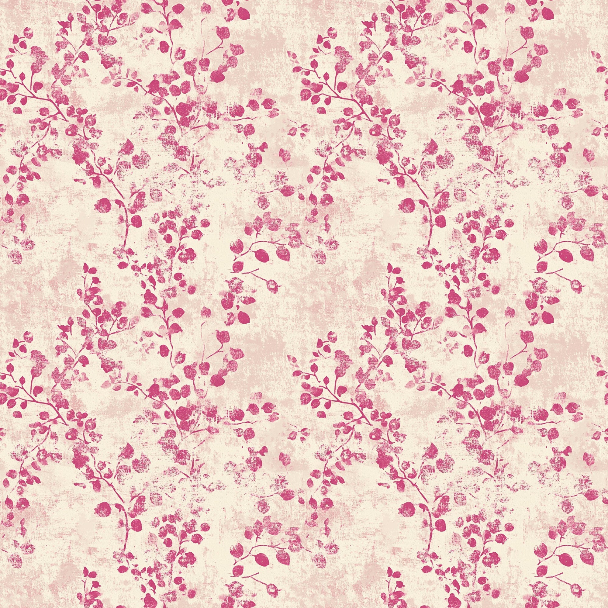 vintage pink, dusty rose, cream background, botanical pattern, leaf motifs, branch design, floral elements, distressed texture, shabby chic, romantic style,, fabric panel, repeating pattern, delicate branches, soft pink tones, vintage aesthetic, nature inspired, textile design, crafting material