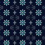 navy blue, turquoise, teal, white, icy blue, winter, snowflake, geometric, celestial, star, crystalline, modern, elegant, sparkling, frozen, icy, jewel tone, metallic shimmer, symmetrical, abstract geometric, holiday, christmas, winter wonderland, nursery, kids room, whimsical, contemporary, sophisticated, cool tone